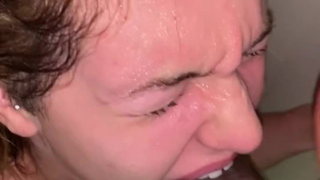 I Pissed on her Face Throat Fucked her and Busted my Cum on her Face