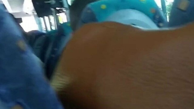 (Risky public) Young Student Sucks My Cock On The Bus!